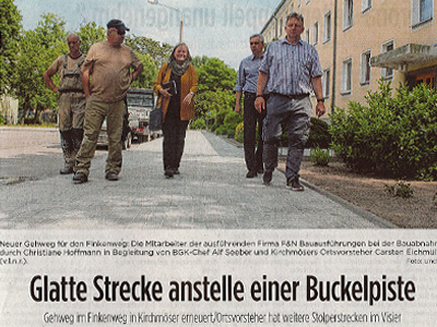 Glatte Strecke anstatt einer Buckelpiste